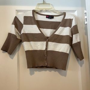 🌻 Stripped Cropped Cardigan